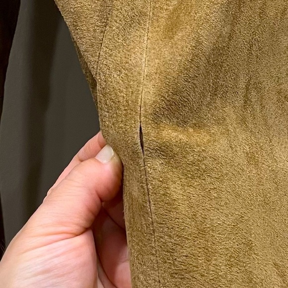 VINTAGE camel suede coastal cowgirl blazer size Large - Picture 11 of 12